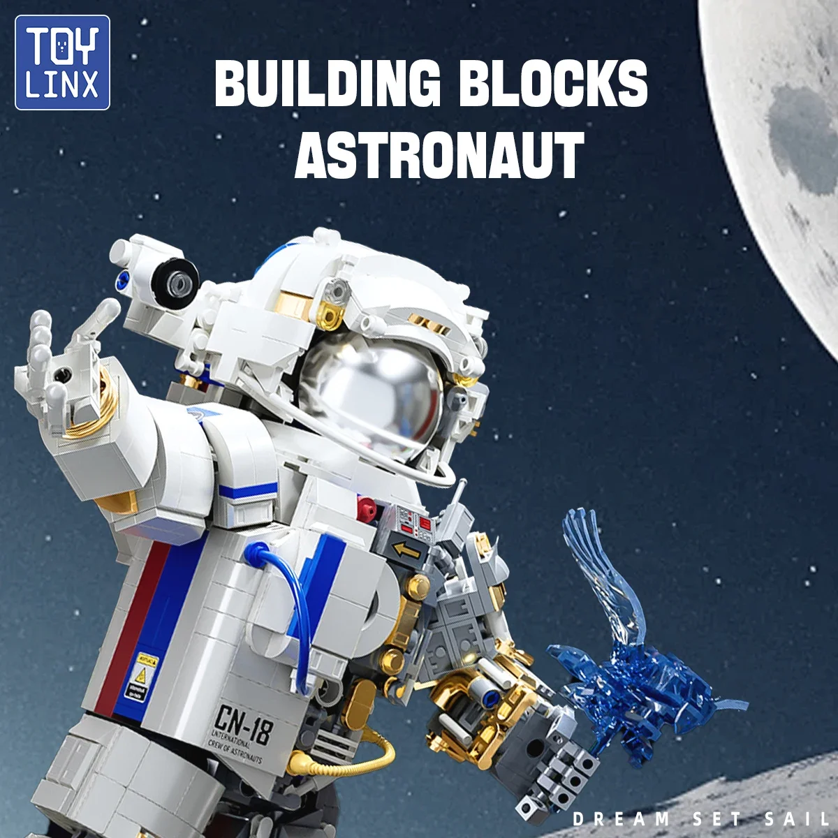 1469PCS Great Astronaut Building Blocks Kits Space Explorer Astronaut Model STEM Education Assembly Toy for Space Enthusiasts