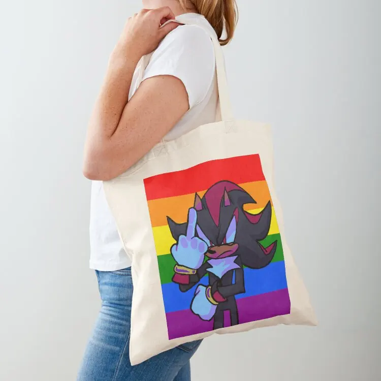 

lgbtq flag shadow flipping off your enemies Tote Bag Gift bags Shopper bag Women's bag