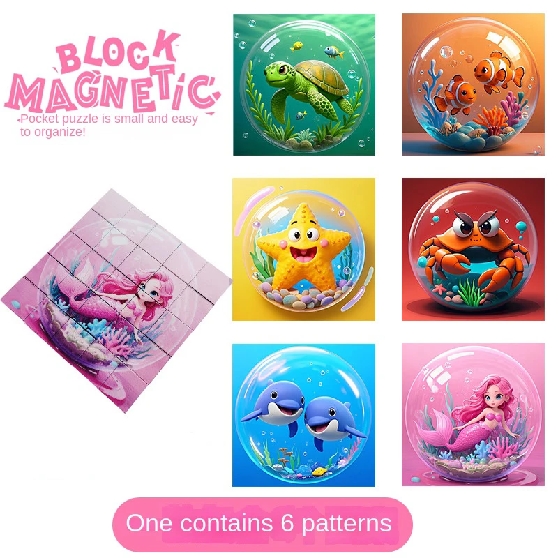 Blocs de puzzle magnétiques 3D pour enfants-dinosaures de dessin animé, voitures, animaux, blocs de construction magnétiques DIY, jouets pour enfants et adultes
