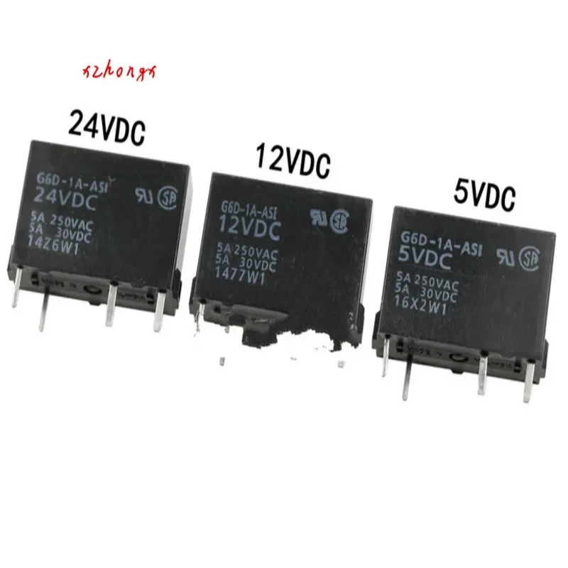 

G6d-1a-ASI-5VDC g6d-1a-ASI-12VDC g6d-1a-ASI-24VDC реле 5A 4-контактный DC5V DC12V DC24V нормально разомкнутый