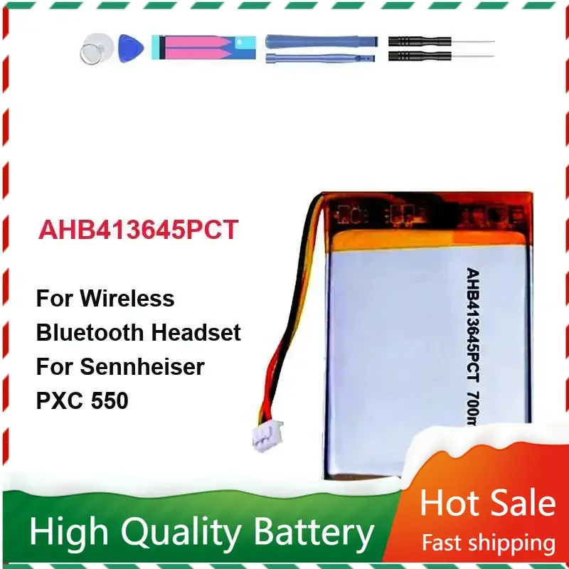 

100% New 700mAh AHB413645PCT Battery for Wireless Bluetooth Headset for Sennheiser PXC 550 Batteries + Track Code