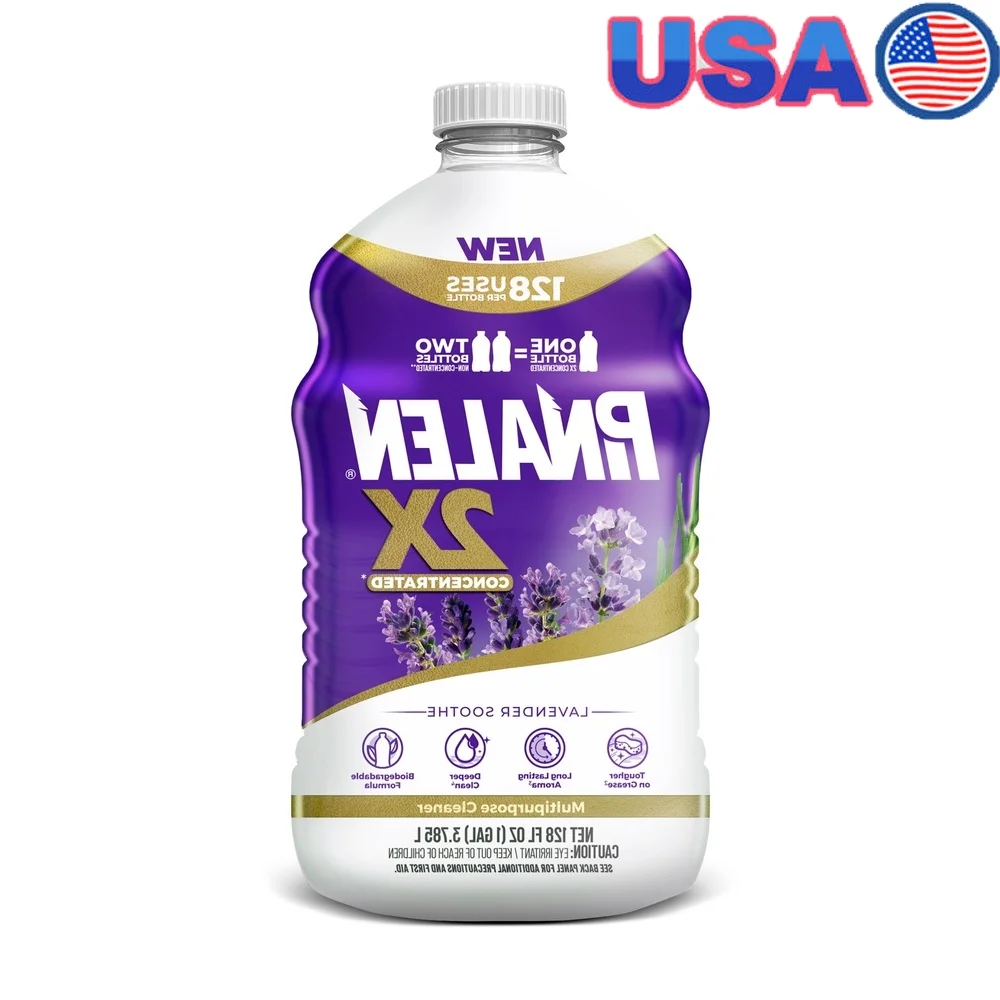 

2X концентрированный многоцелевой очиститель лаванды, технология повышения запаха, 128 унций, универсальный очиститель для поверхностей, дезодорирующий твердые поверхности