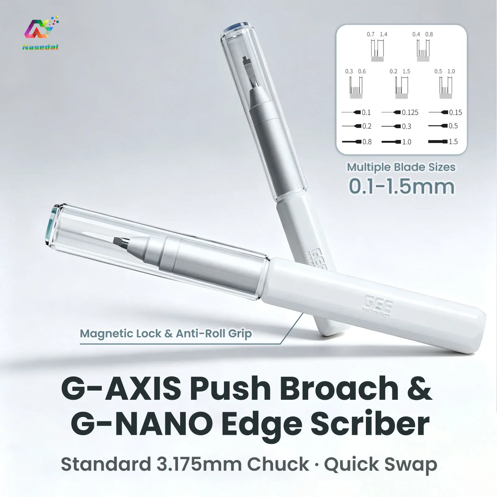 Geehobby Push Broach Panel Line Scriber Dual Edge Scraper for Gundam Model Hobby Craft Tool Resin Garage Kit Detail Building Set