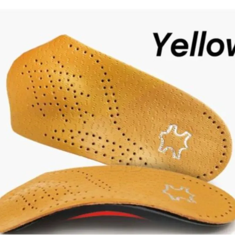 

Leather Orthopedic Insoles Orthotics Health Sole Pad For Flat Foot Heel Pain Arch Support Man Woman Shoe insole sole Insert