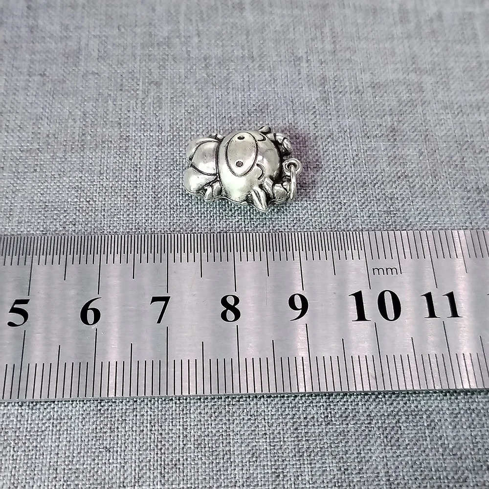 925 Sterling Silver Cartoon Style Ox Charm 2-Sided 3D Hollow Animal Pendant for Bracelet Necklace