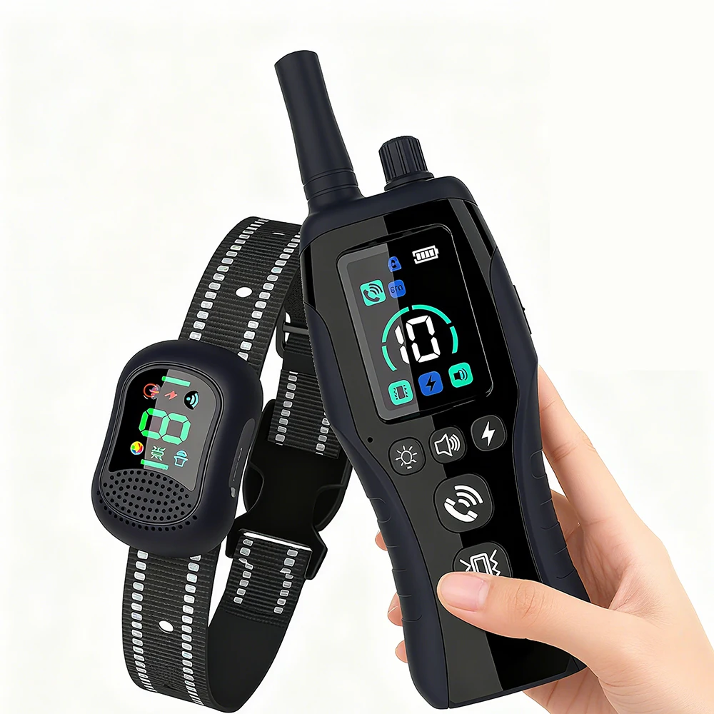 4900FT Remote Control & Voice Call Dog Training Collar | IP67 Waterproof, 4 Training Modes, Rechargeable E-Collar for All Breeds