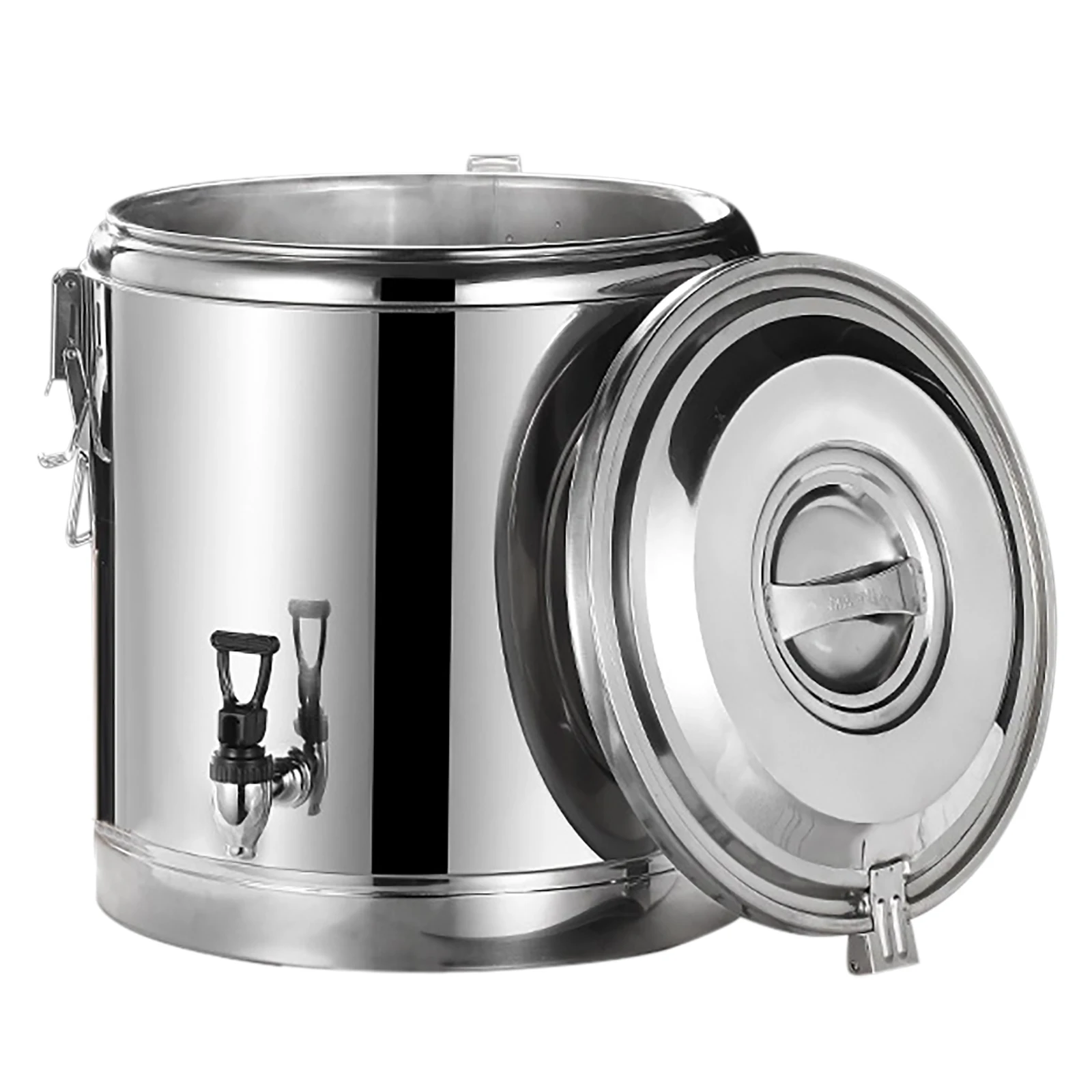 40L/10,56Gal Edelstahl Isolierter Eimer, Isoliereimer für Getränke, Tragbarer Kommerzieller Suppenbehälter mit Zapfhahn – Detail 4
