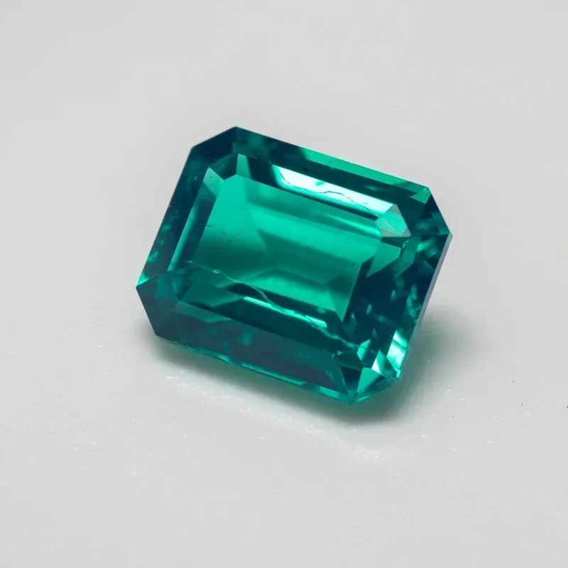 Lab Grown Emerald Rectangle Shape Hydrothermal Colombia Size 8x10mm For Diy Jewelry Making Materials Selectable Certificate