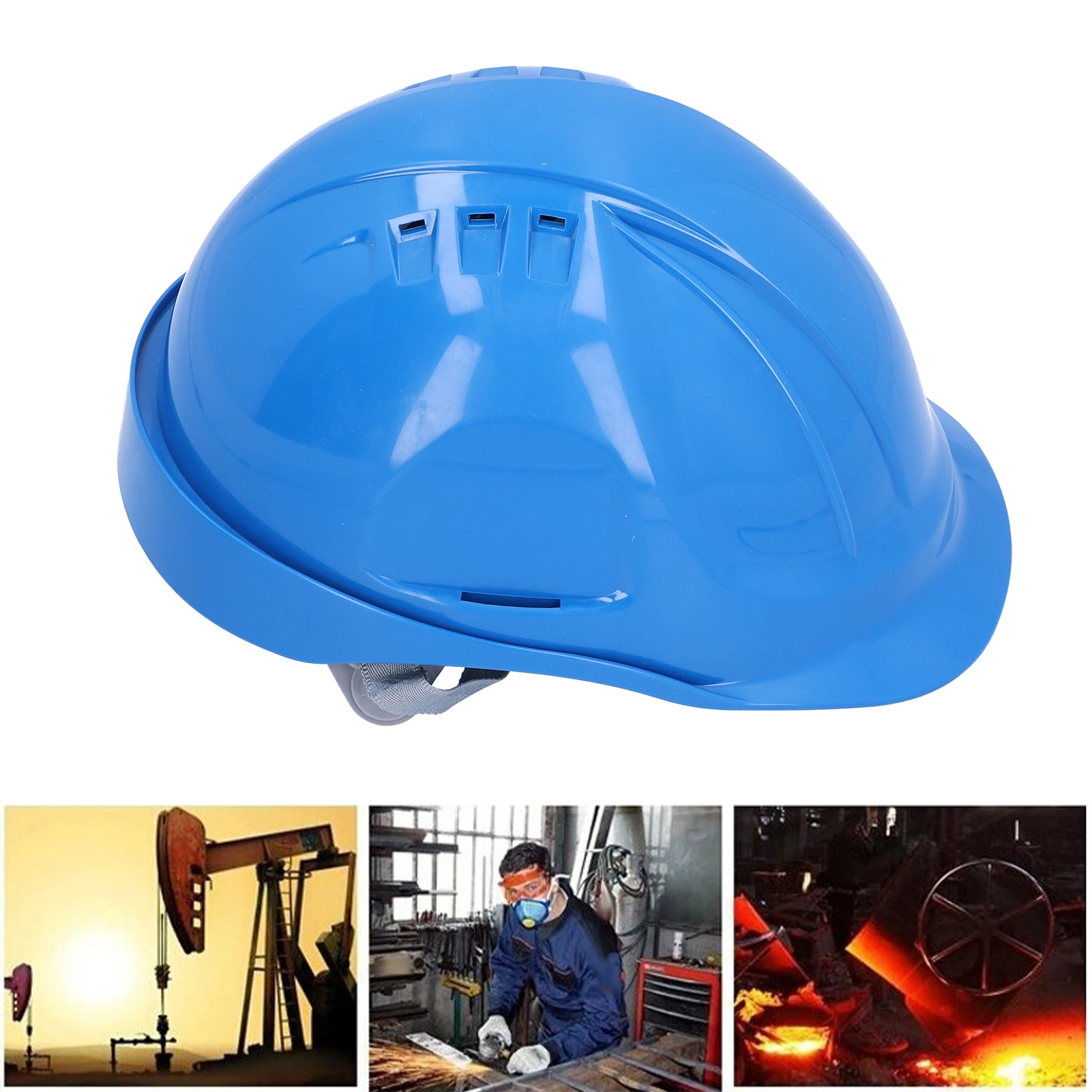 

ZK30 Blue Breathable ABS Hard Hat Adjustable Anti‑Smash Comfortable Helmet for Construction Sites Protective