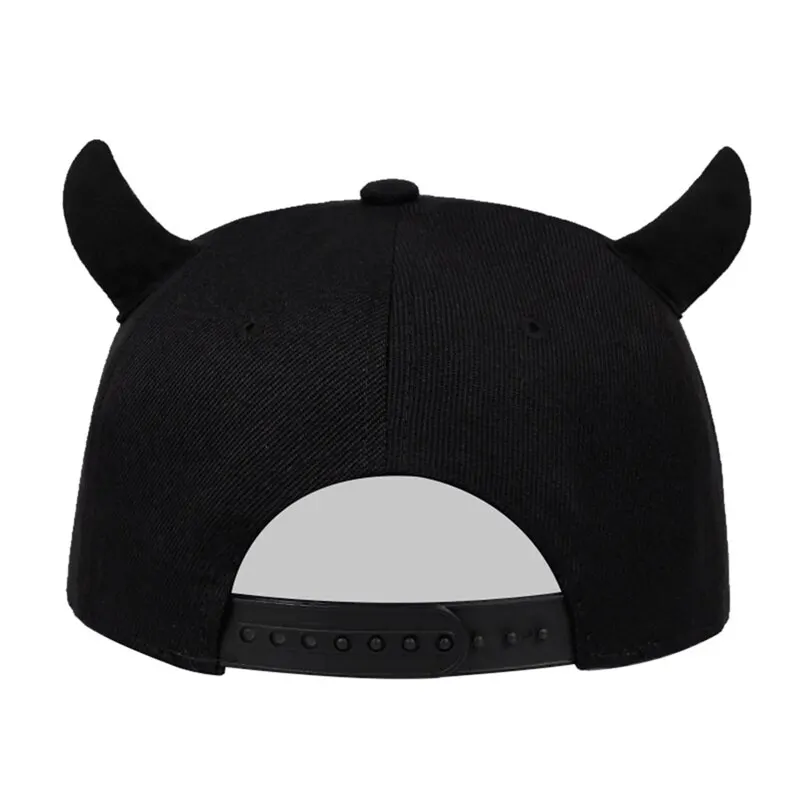 Unisex Horns Snapback Hip-hop Hats Spring and Autumn Outdoor Adjustable Casual Baseball Caps Sunscreen Hat