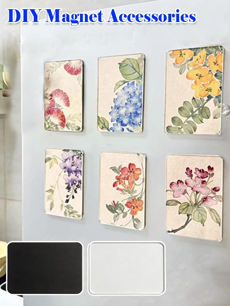 5x3cm DIY Acryl-Kühlschrankmagnet-Set, Starker Magnetischer Aufkleber-Bausatz für Heimdekoration, Individuelles Foto-Postkarten-Handgemachtes Souvenir-Geschenk – Detail 3