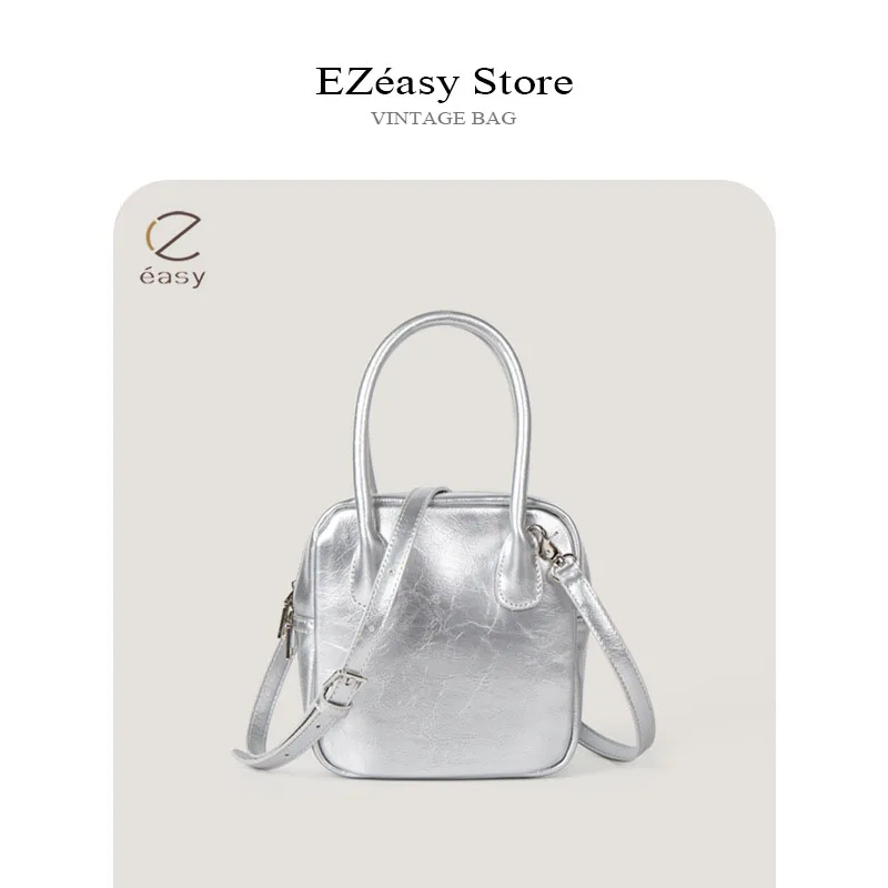 EZeasy Light Luxury Niche Designer Bags for Women Small Square Bag Lacquer Leather Shell Bag Totes Messenger Bags Crossbody Bag