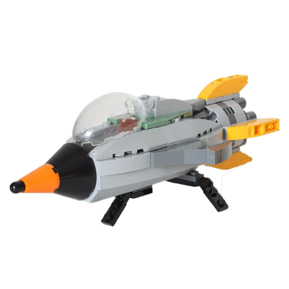 Gobricks moc navio espacial retrô para astronauta retrô cmf de 2017 bloco de construção montar tijolos diy espaçóis educação modelo brinquedo