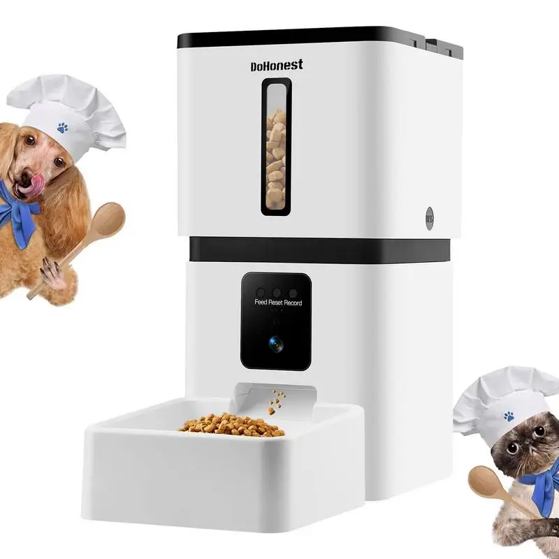 

8L Automatic Smart Food Dispenser Timer ABS Bowl Auto Dog Cat Pet Feeding HD Camera WiFi Auto Feeder With 1.8m Power USB Cable