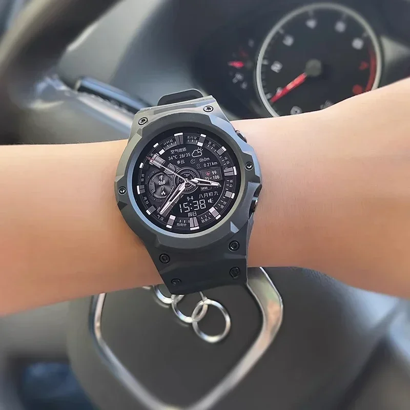 NOWY Silikonowy Pasek + Obudowa PC do Samsung Galaxy Watch 7/6/5/4 40/44MM Nowy Zestaw Mod do Smartwatcha Samsung Sportowy Pasek Bransoletka