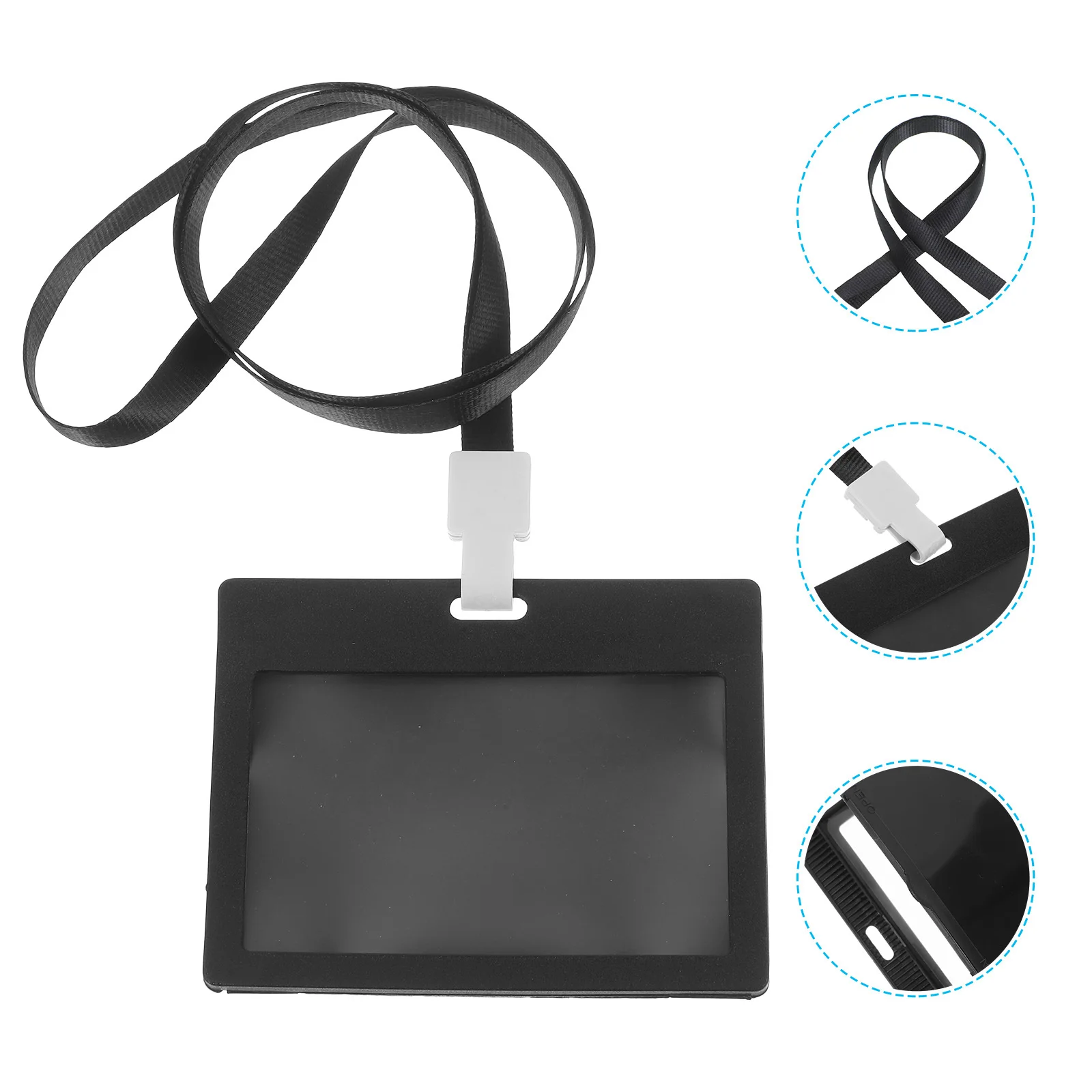 

3 set Clear Badge Holder Card Sleeve For Id Name Badge With Lanyard Protective Transparent Cards Cover For Staff Nurses Students