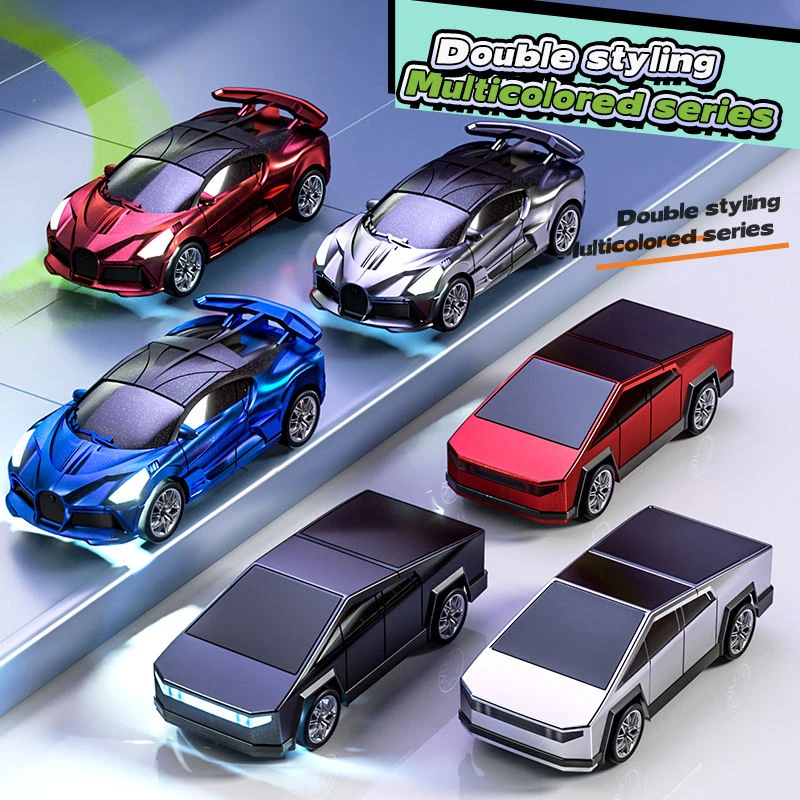 2.4GHz Mini Desktop RC Drift Racing Car Micro Size Vehicle With Dynamic Lighting Effect Indoor Remote Control Model Toy