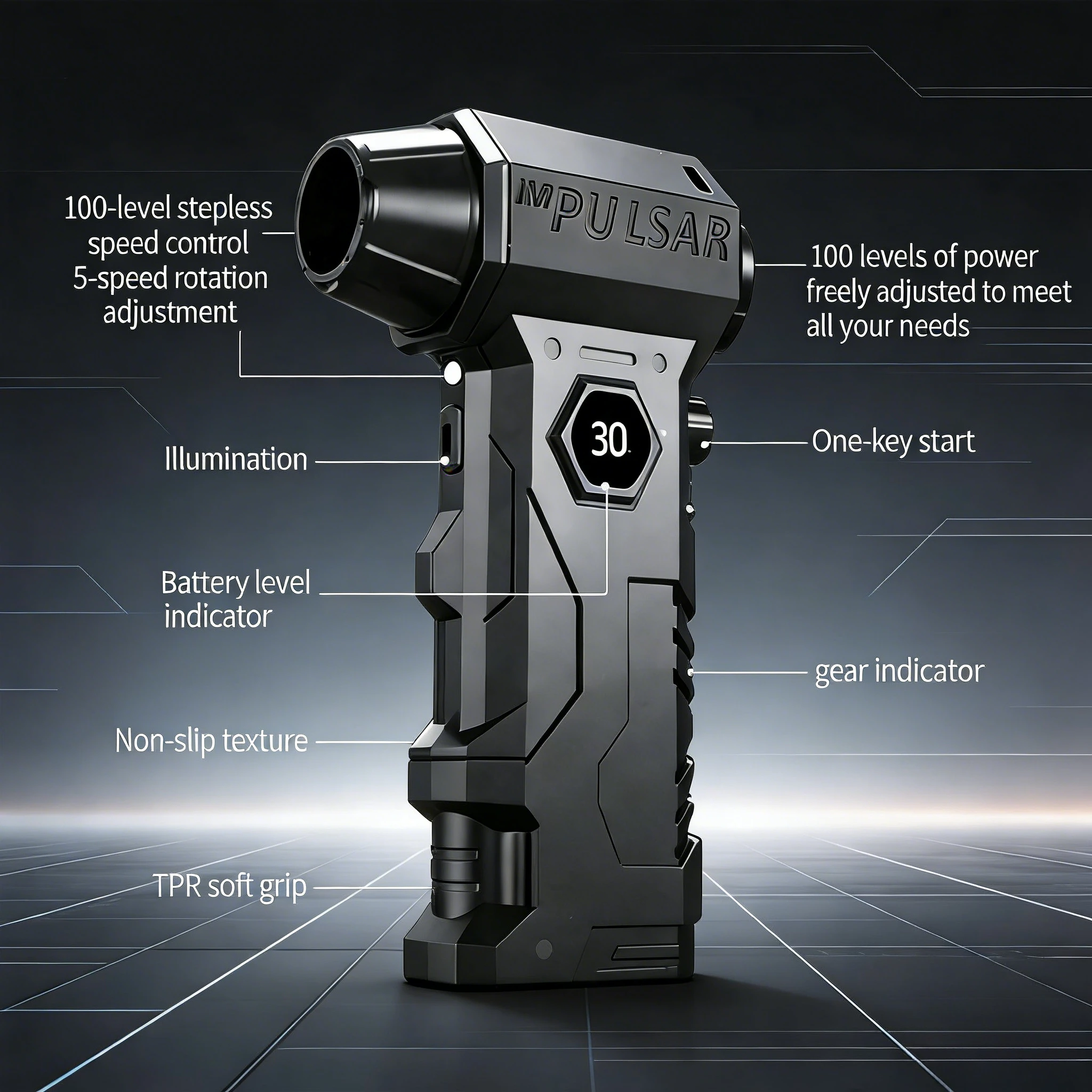 

X7 2-in-1 Hurricane Blower Vacuum - 130000RPM High Speed | LED Multi-Nozzle Deep Cleaner Home Car Office