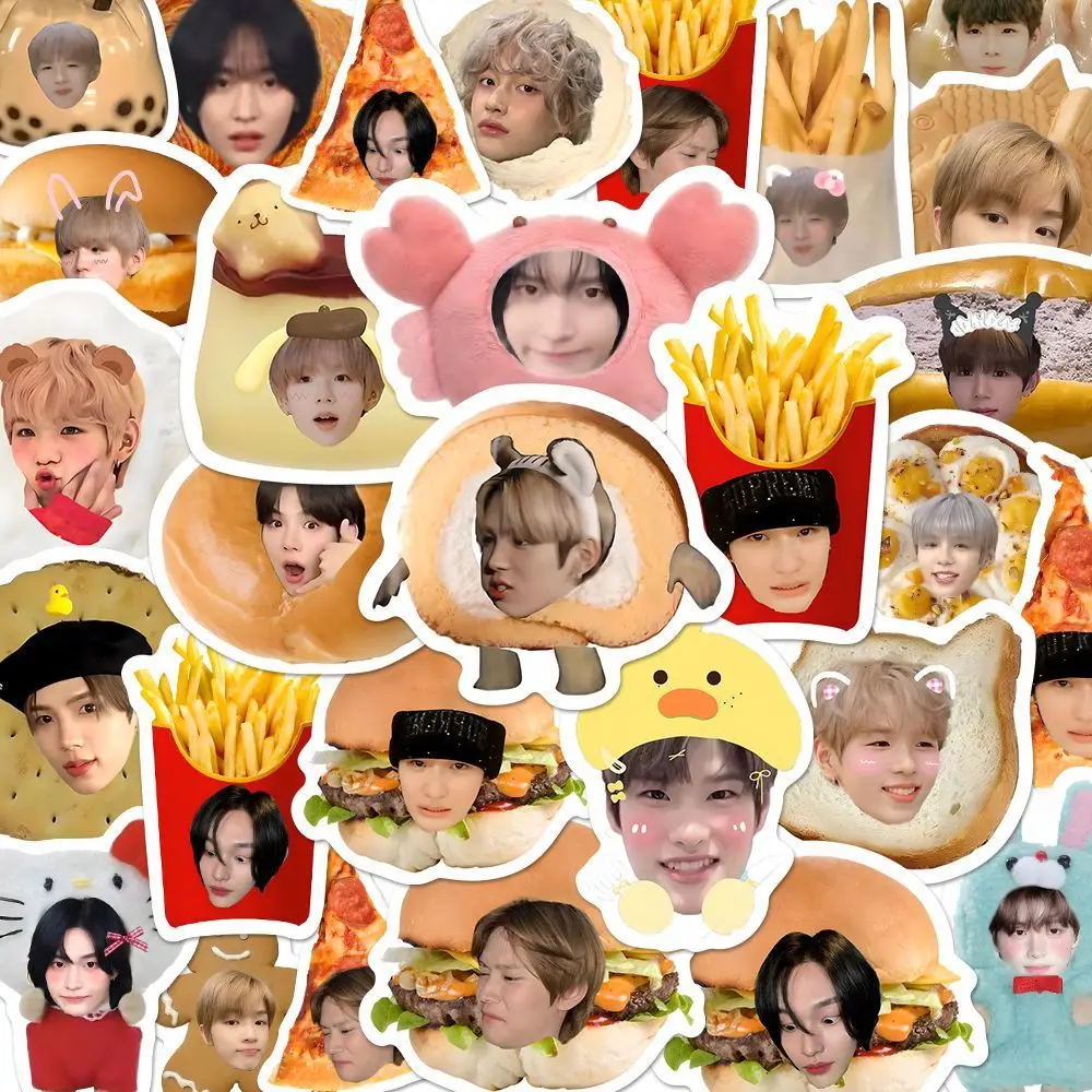 62pcs Kpop Riize Boy Group Photo Stickers SHOTARO EUNSEOK SUNGCHAN WONBIN SOHEE ANTON Cute Food Avatar Waterproof Stickers Gift