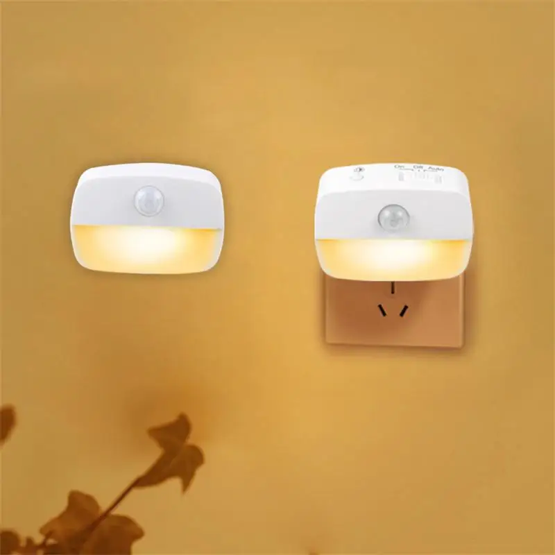 1~10PCS European Plug LED Night Light PIR Motion Sensor Light Smart Lamp 110V 220V AAA Battery For Bedroom Bathroom Corridor