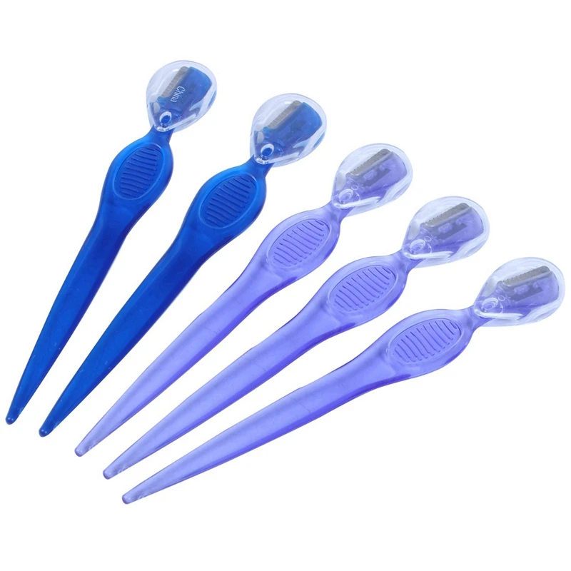 Hot 5 ชิ้น Mini Eyebrow Trimmer ปลอดภัยผมโกนมีดโกนใบมีดขนาดเล็กผู้หญิง Face Care เครื่องมือกําจัดขนแต่งหน้าเครื่องโกนหนวดมีด