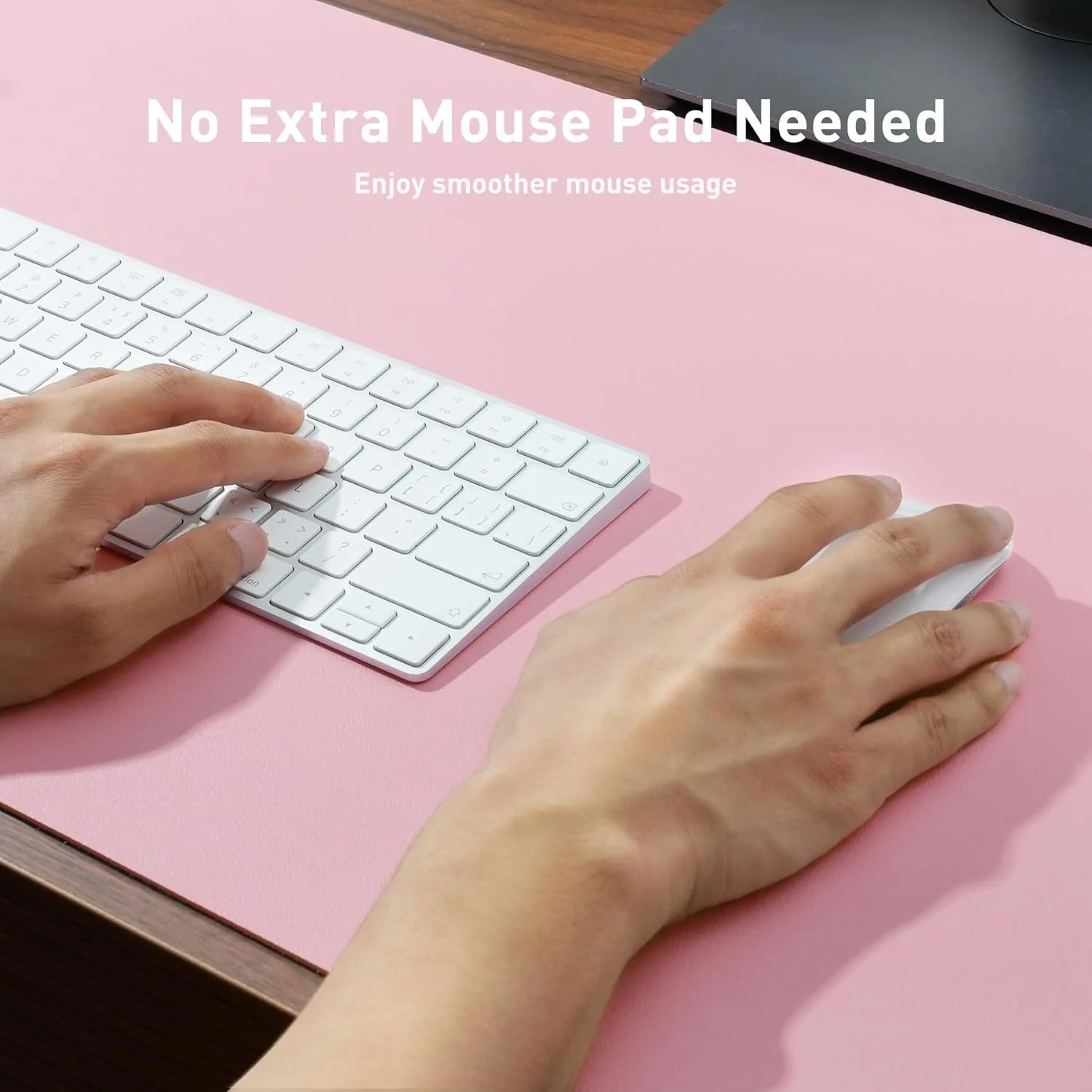 Leather Desk Pad Protector Polka Dots Kitten Y2K Gradient Mouse Pad Office Desk Mat Waterproof Oilproof PU Desk Keyboard Pad