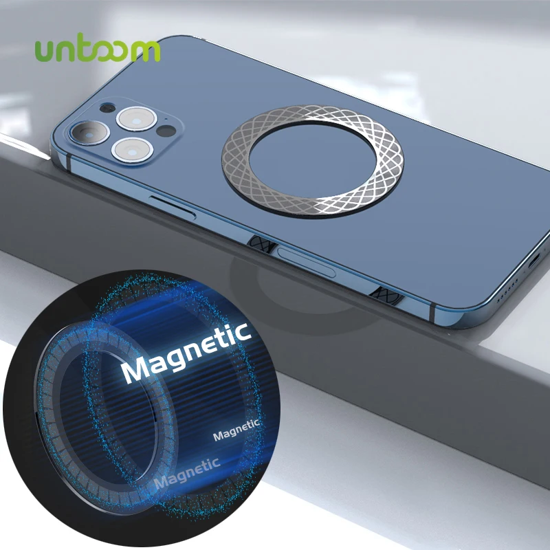 

Untoom Magnet Sticker Wireless Charging Magnetic Patch For iPhone 13 14 15 Pro Max XS XR X Magnetic Car Holder Phone Metal Ring