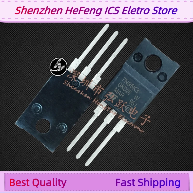 10PCS -20PCS STF7N95K3 7N95K3  TO-220F 950V 7.2A  Quick Delivery Fast Shipping Quality 