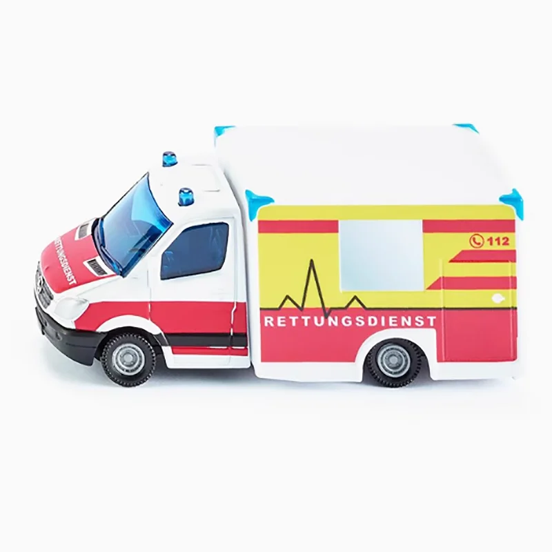 Siku Diecast Alloy Ambulance 1536 Model Rescue Vehicle Finished Simulation Miniature Engineering Car Hobby Collection Ornament