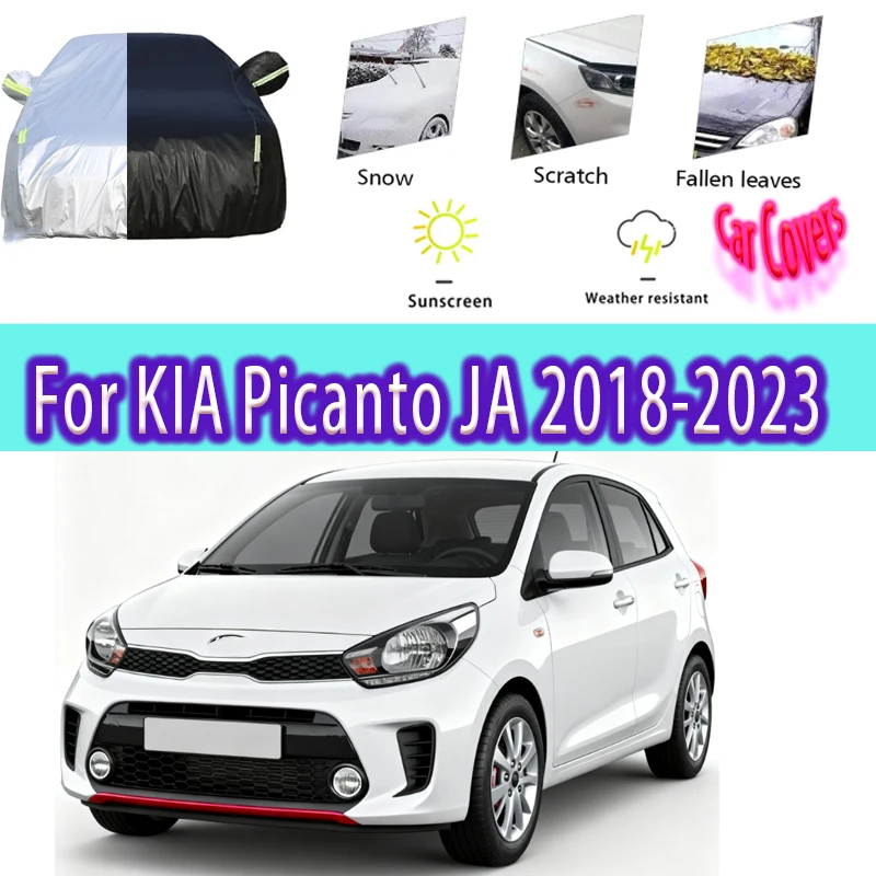 

For KIA Picanto JA 2018-2023 2020 2021 Outdoor Protection Full Car Covers Snow Cover Sunshade Waterproof Dustproof Exterior