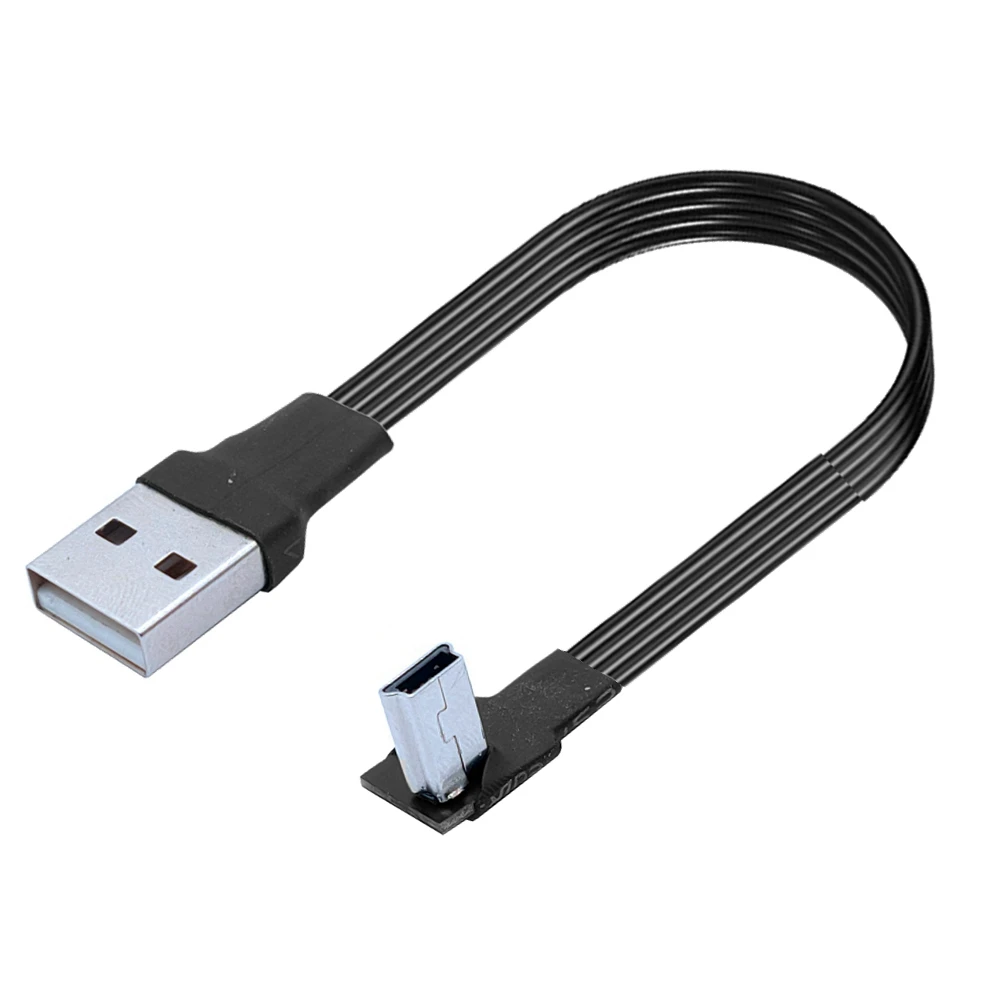 สายชาร์จข้อมูล USB แบนราบนุ่มตรงและข้อศอกยาว1เมตรสายชาร์จข้อมูลขนาดเล็กขึ้นและลงซ้ายและขวาพอร์ต T พอร์ต USB รถ MP3ข้อมูลอเนกประสงค์10ซม.