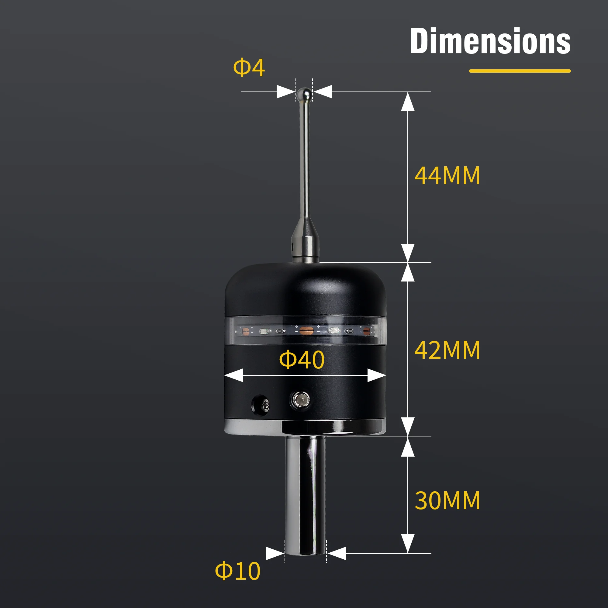 High Precision 3D Light Edge Finder, Touch Probe Tool, Setter Setter para CNC Milling Engraving Machine, MF60