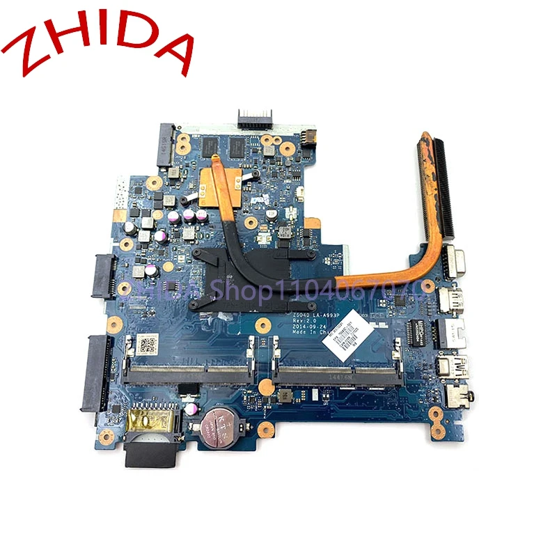 For HP 14-R 240 G3 Laptop Motherboard 755832-001 755832-501 ZS040 LA-A993P Mainboard I3-4005U CPU 820M GPU+Heatsink Full test