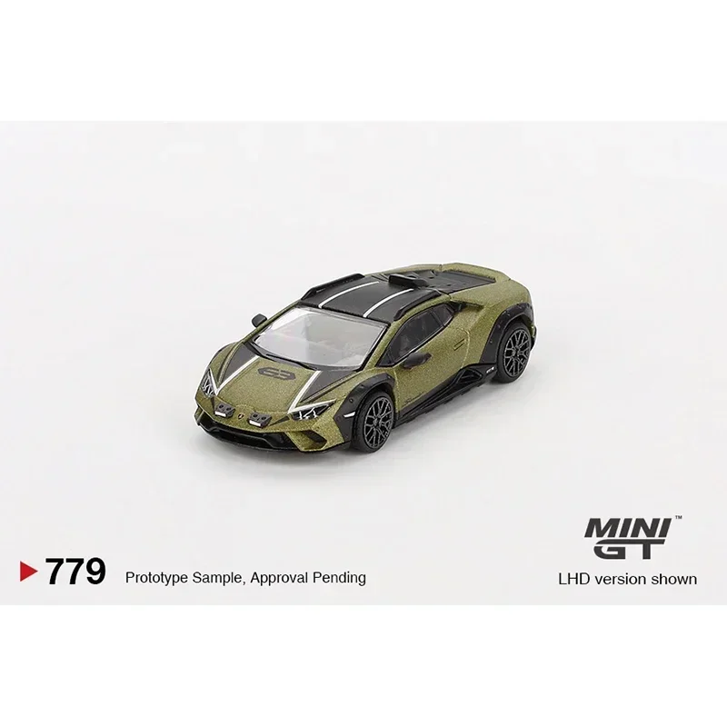MINIGT 779 en Stock 1:64 Lamborghini Huracan Sterrato Verde Gea Matt Diecast Diorama modelo colección Juguetes