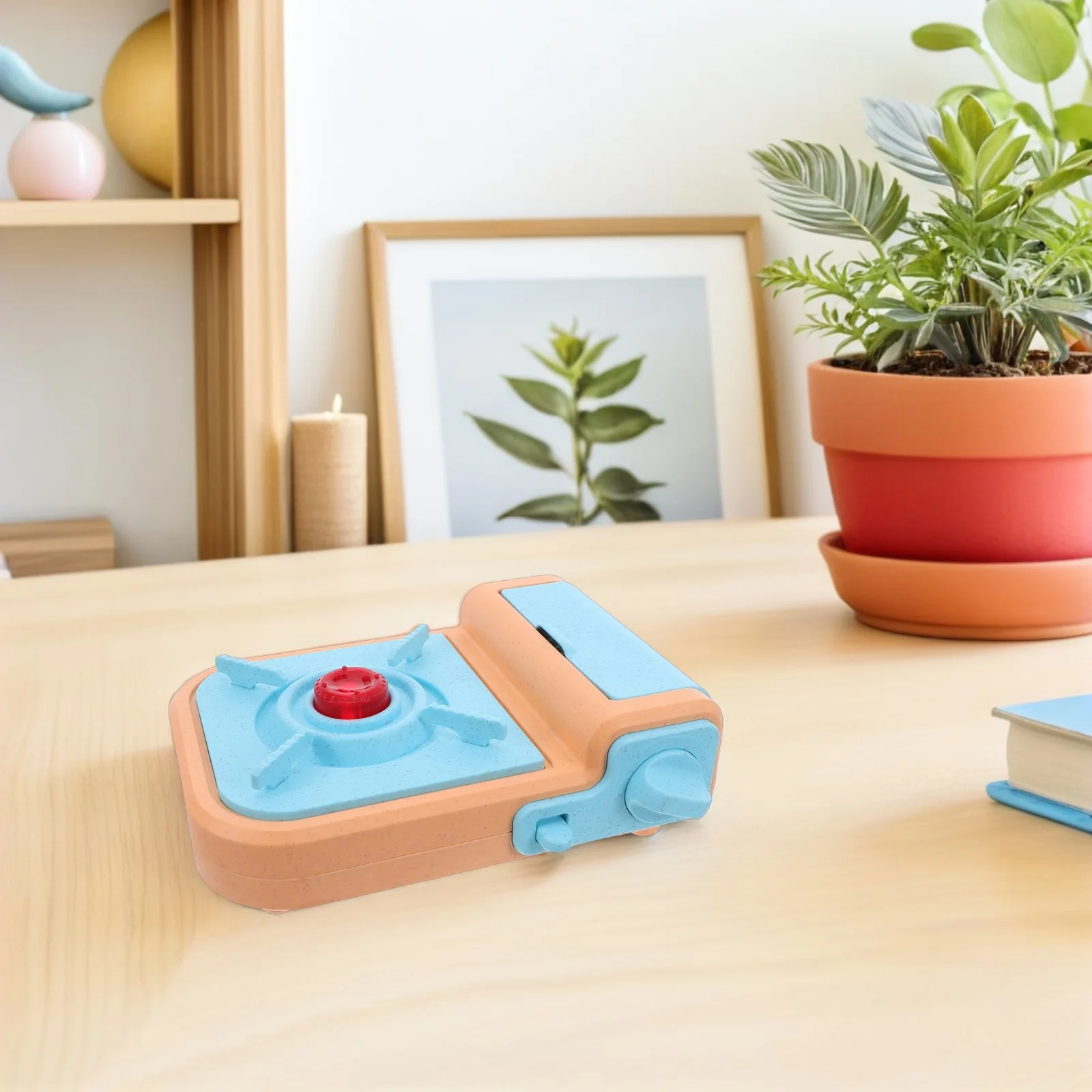 ガスコンロ おもちゃ 子供ごっこ遊び キッチン家電 シミュレーション料理 ロールプレイ ポータブル ライト＆サウンド付き キッズキッチン ガスコンロおもちゃ