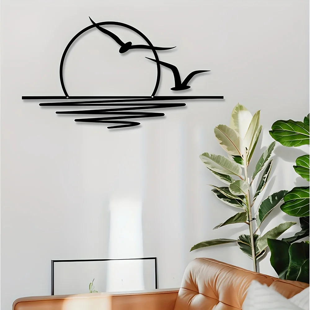 

Декоративная настенная наклейка в виде чайки восхода солнца, подходит для украшения гостиной, спальни и ресторана