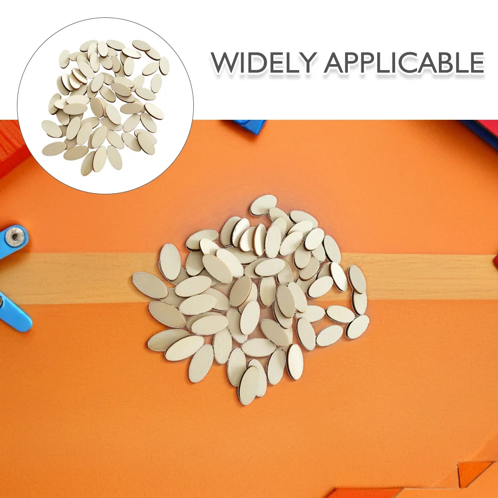 200 قطعة من رقاقة خشبية بيضاوية الشكل يمكنك صنعها بنفسك قطع تزيين حرفية سطح أملس لحفلات الزفاف وأعياد الميلاد وعطلات الكريسماس وقطع خشبية