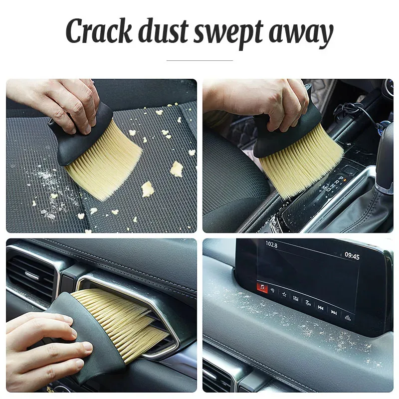 تنظيف السيارة فرشاة ناعمة لوحة القيادة منفذ الهواء بالتفصيل أدوات كنس الغبار ل MG HS 2022 ZST ZS MG3 MG5 MG6 MG7 GT GS Hector ZX #4