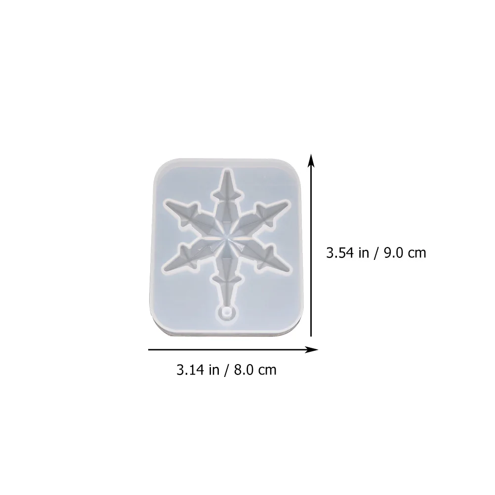 

6 Pcs Crystal Epoxy Snowflake Pendant Die Christmas Charms for Jewelry Silicon Silica Gel Molds Casting