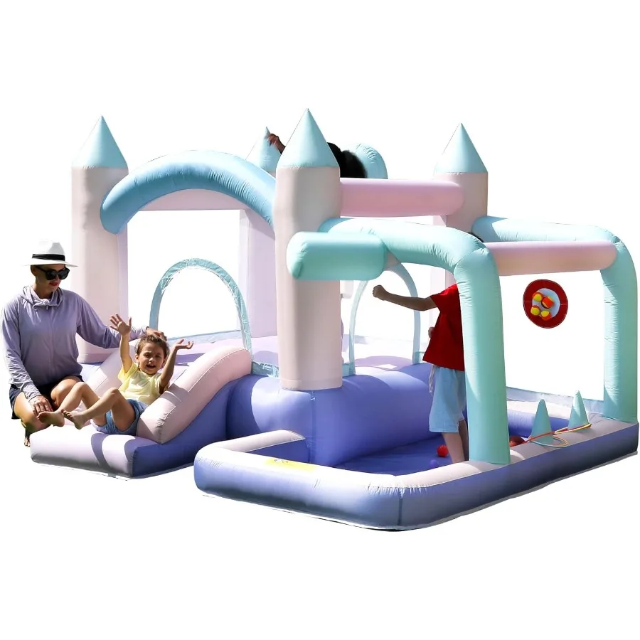 

Надувная горка Bounce House, надувной замок с ямой для мячей, мечтательный джемпер с воздуходувкой для влажной и сухой игры на открытом воздухе в помещении, веселые игры