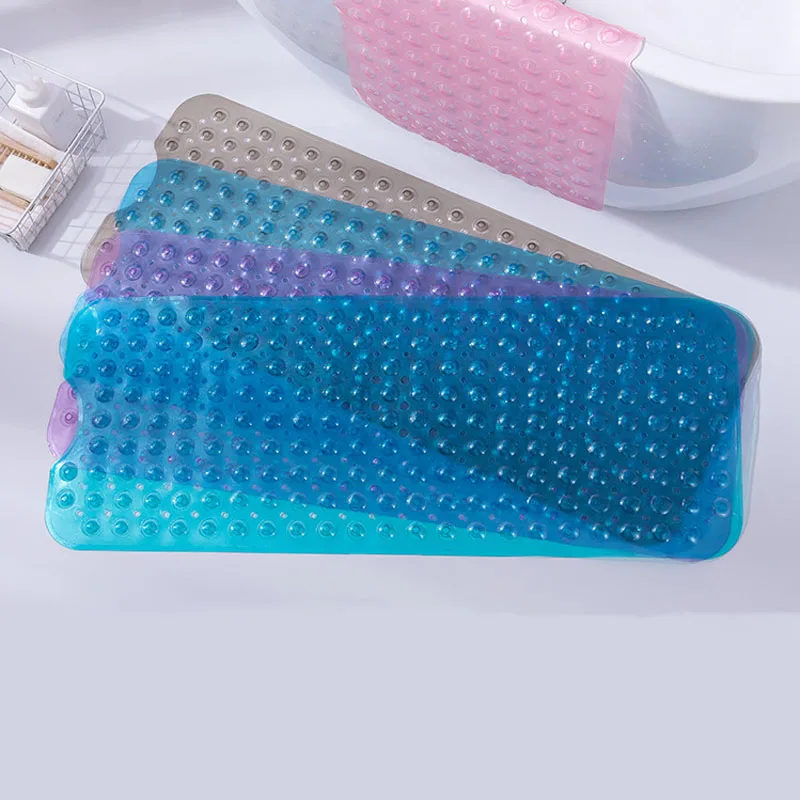 

40x100 см длинные полоски из ПВХ, нескользящий коврик для душа, коврик для ног для ванной, впитывающий коврик для ванной комнаты, водонепроницаемый напольный коврик с присоской