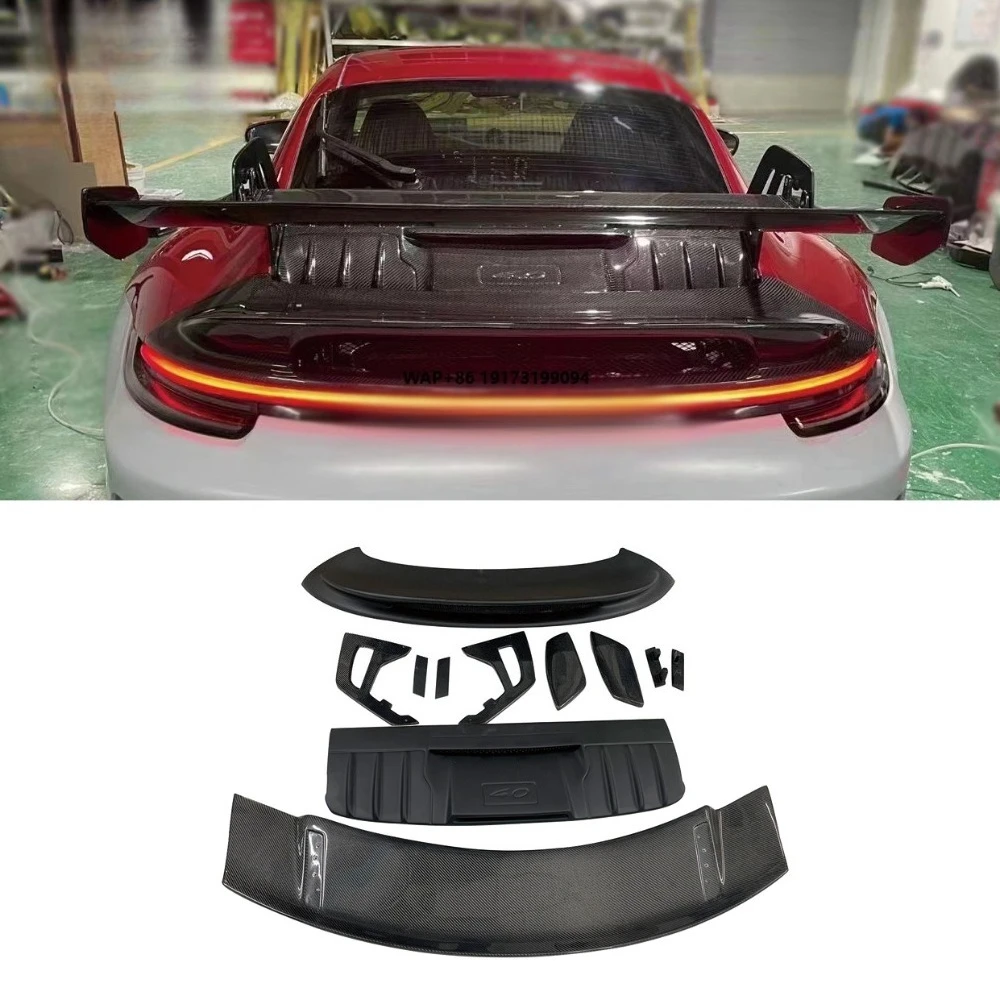 

Half Carbon Fiber Rear Wing for 911 992 2019+ High Quality Rear Trunk Wing Spoiler Car Parts Bodykit