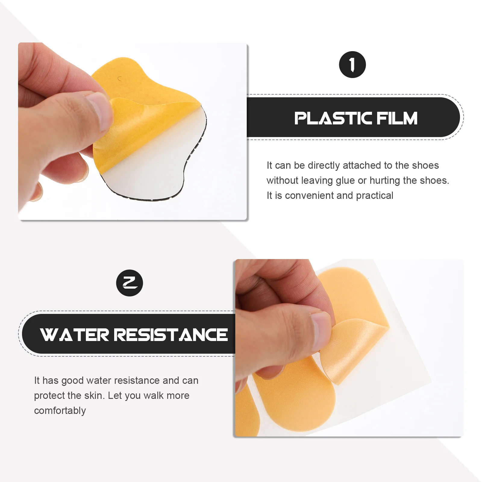

15Pcs Transparent Heel Liners Foot Stickers Durable Invisible Rear Heel Protectors for Shoes Paster