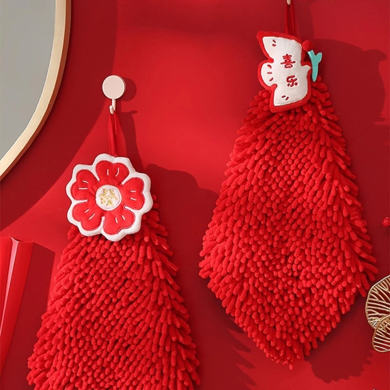 Toalha mão com tema Ano Chinês CORALS SOFT CORALS SECAR RÁPIDO COM PODOS DO SANGUENTES D2RD