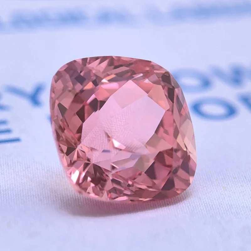 Lab Grown Padparadscha Square Cushion Red Lotus Colour VVS1 Charms Beads Diy Jewelry Making Materials Selectable AGL Certificate