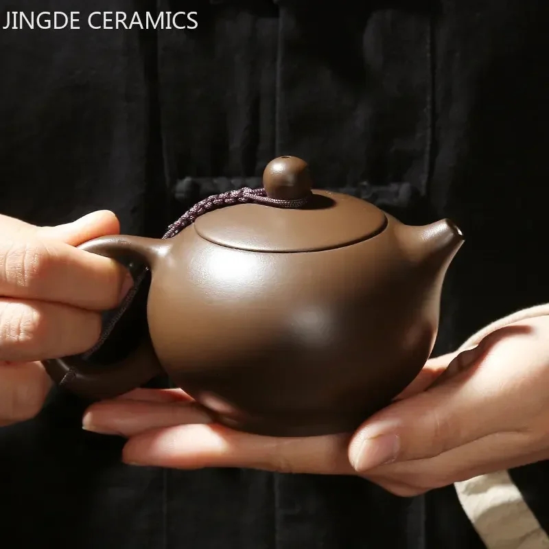 Antique Yixing Purple Clay Teapot Authentic Raw Ore Beauty Pot Household Zisha Tea Infuser Chinese Tea Ceremony Supplies