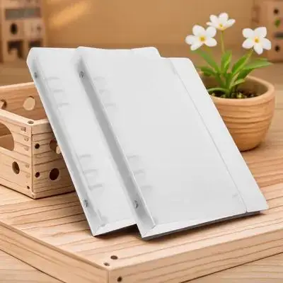 

2 Pcs Binder Manual File Holder Loose Leaf Notebook Folder Refillable Important Document Metal