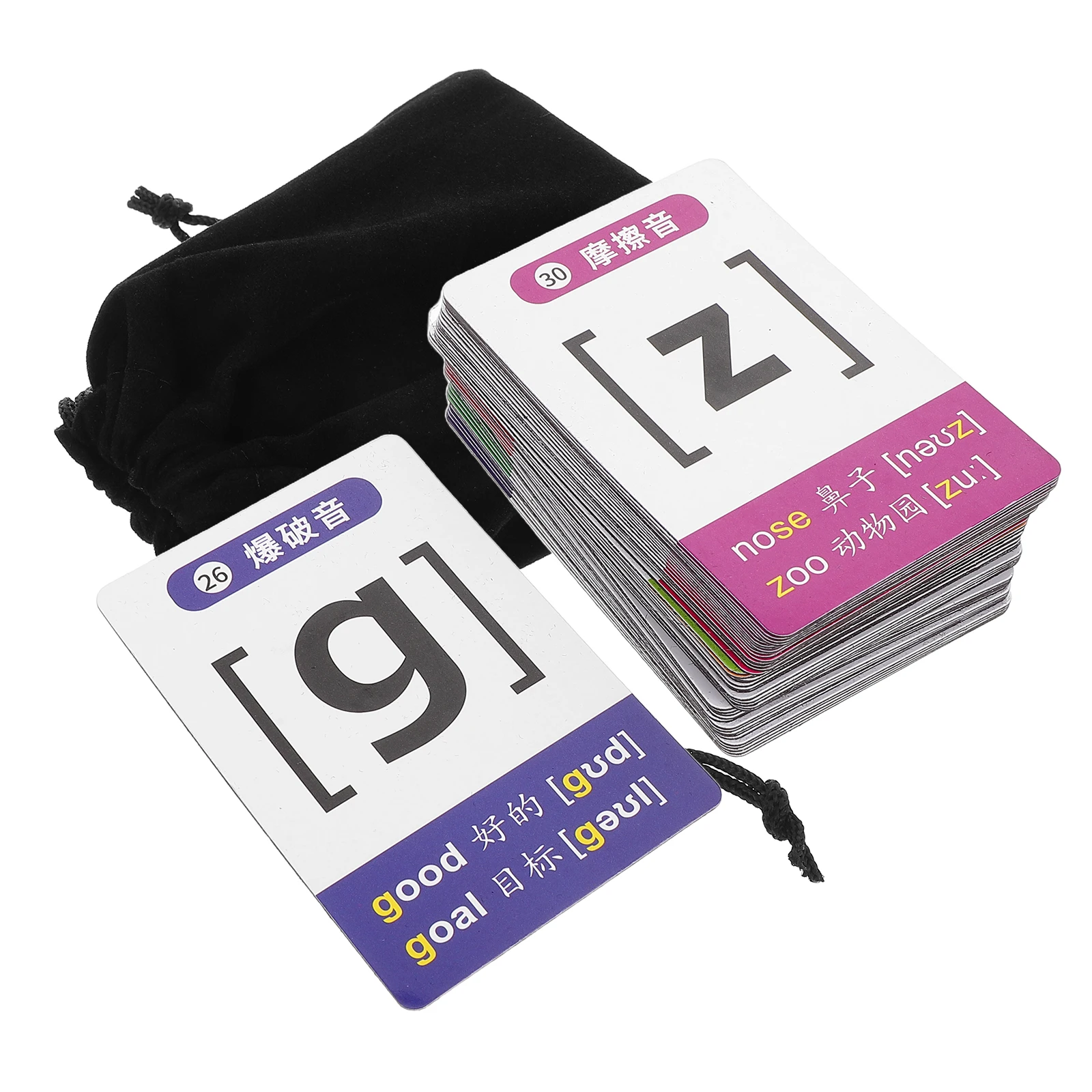 

48 Pcs Phonetic Magnetic Card Cognitive Learning Toy Game Cards English Leaning Letter Children Accessory First Flashcards