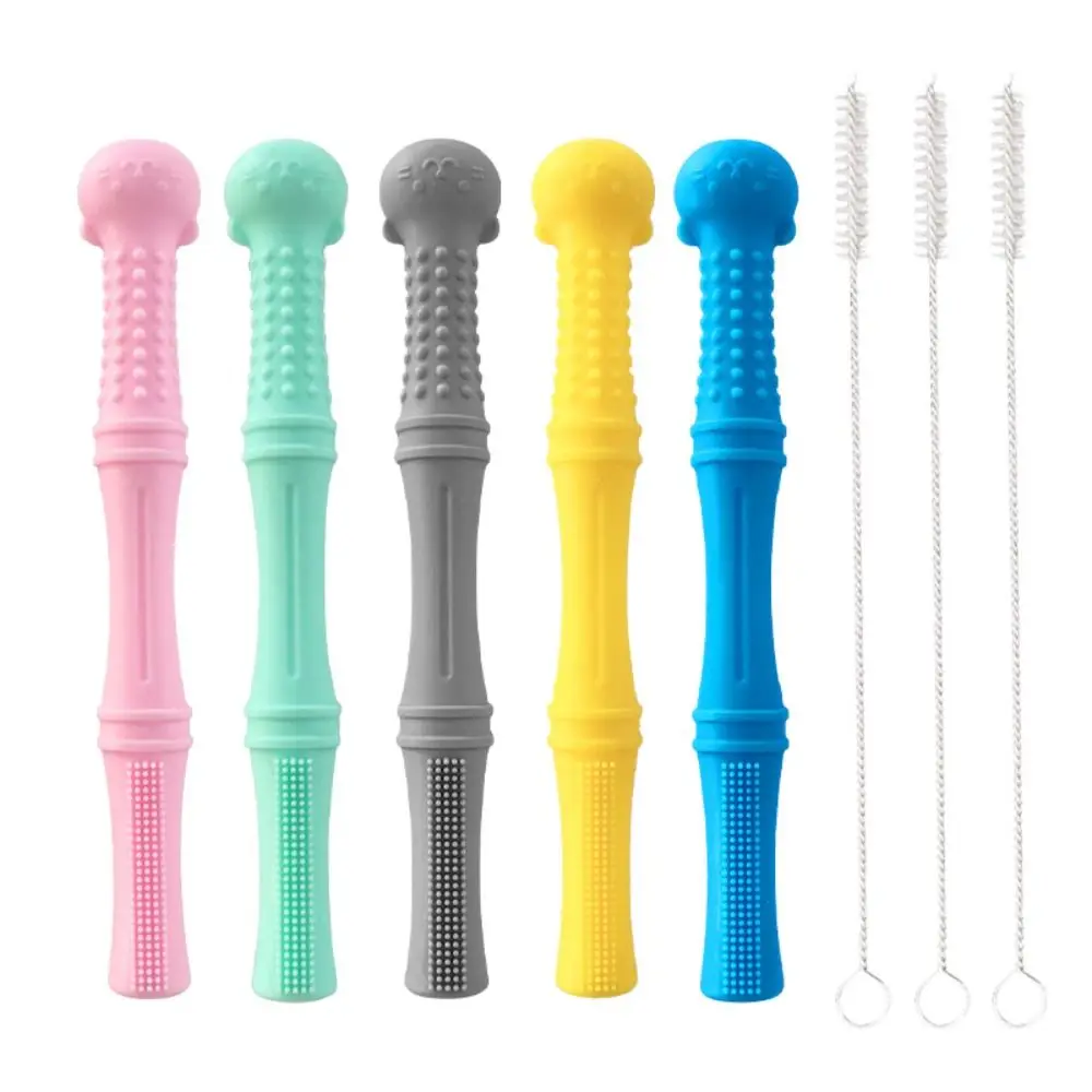 عضاضة أطفال من السيليكون عالي الجودة، أضراس أطفال ناعمة وآمنة وغير سامة، ألعاب مضغ بدرجة الطعام #1