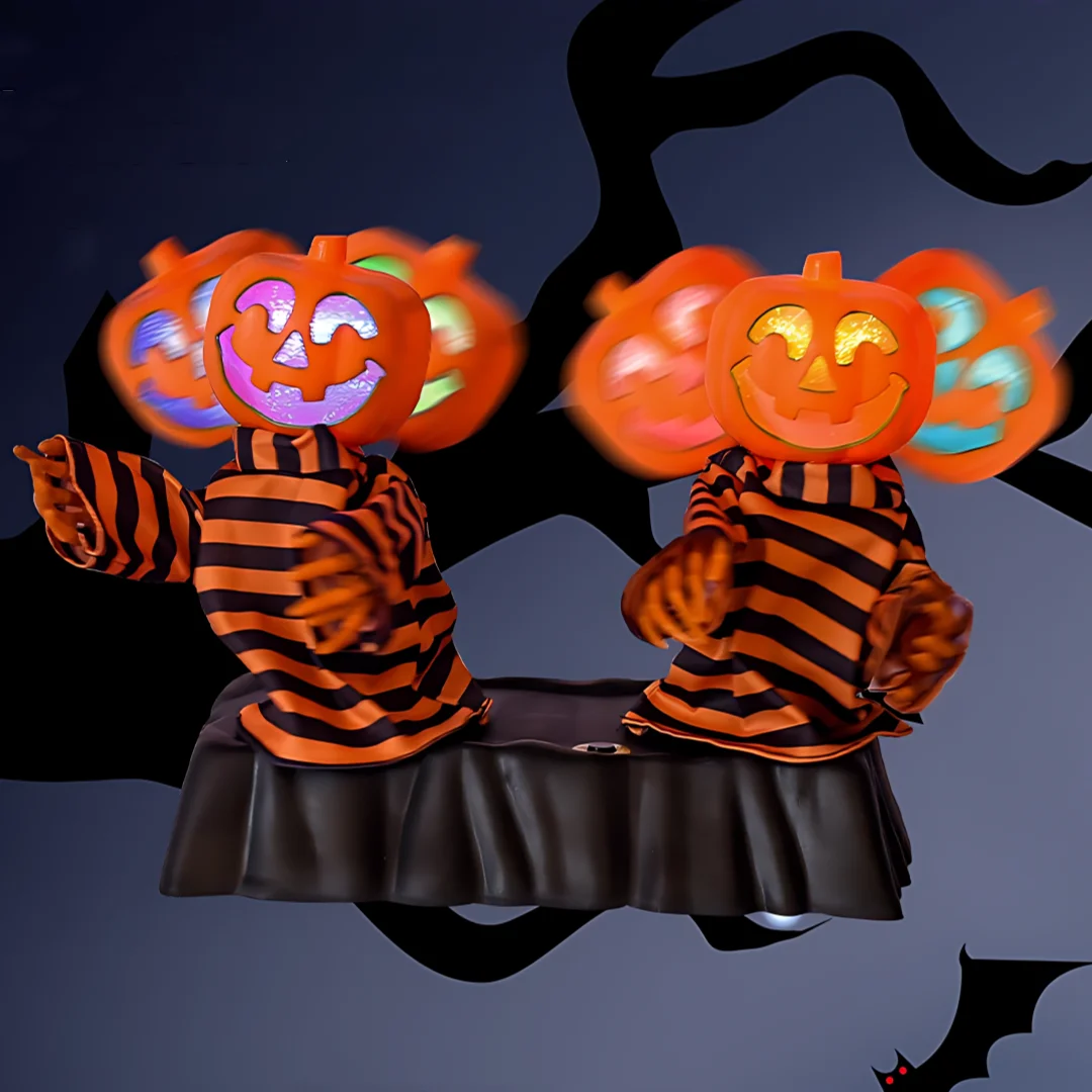 Halloween Electric Duo Tricked Pumpkin Ghosts Voice-activated Induction Tricked Skeleton Dancing Musical Toys Decoration